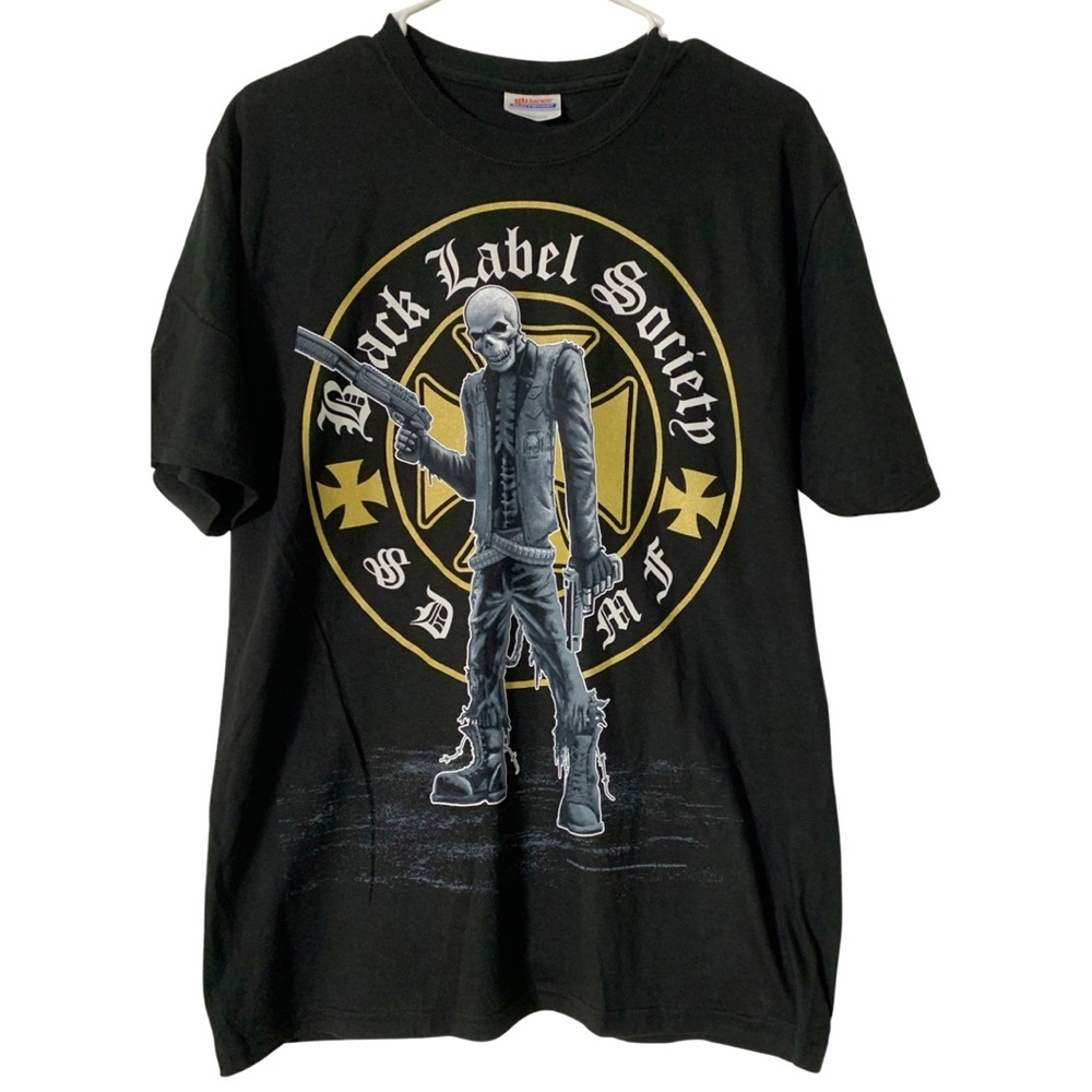Vintage Black Label Society Skull Tee 2007 Y2K Band Shirt Double Sided M NEW